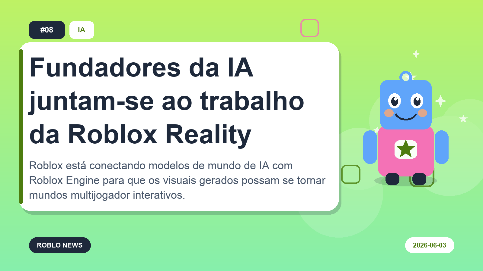 Fundadores da IA juntam-se ao trabalho da Roblox Reality
